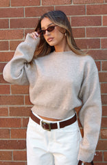 Can't Help Falling Knit Sweater Beige