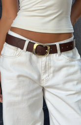 Reed Belt Chocolate/Gold