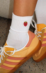 Sweetest Berry Socks White