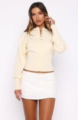 Cindy Cinched Knit Top Butter