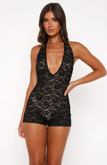 Runway Love Playsuit Black