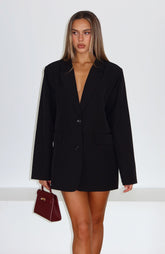 Catch Me Now Oversized Blazer Black