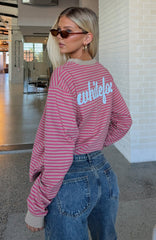 Catch The Drift Long Sleeve Tee Pink/Stone Stripe