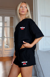 Club 14 Cassie Lounge Shorts Black