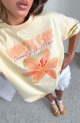 Got That Glow Oversized Tee Lemon