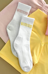 No Convincing Socks 2 Pack White/Honey/Ballet Pink
