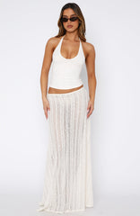 Beach Bound Maxi Skirt Pearl