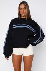 Bring Me Back Knit Sweater Navy