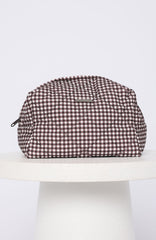 Getting Ready Cosmetic Bag Choc Gingham