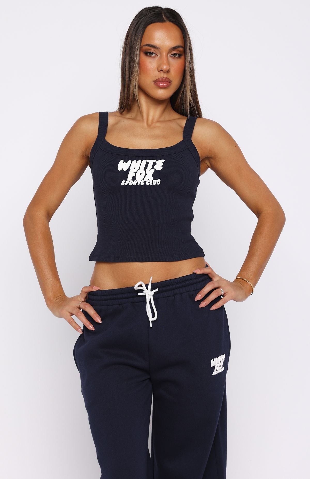 Club 14 Allie Singlet Top Navy