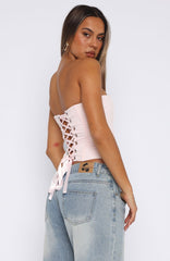 Always Wondering Strapless Bustier Baby Pink