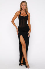 Champagne Promises Maxi Dress Black