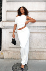 Dancing At Night Knit Maxi Skirt Snow