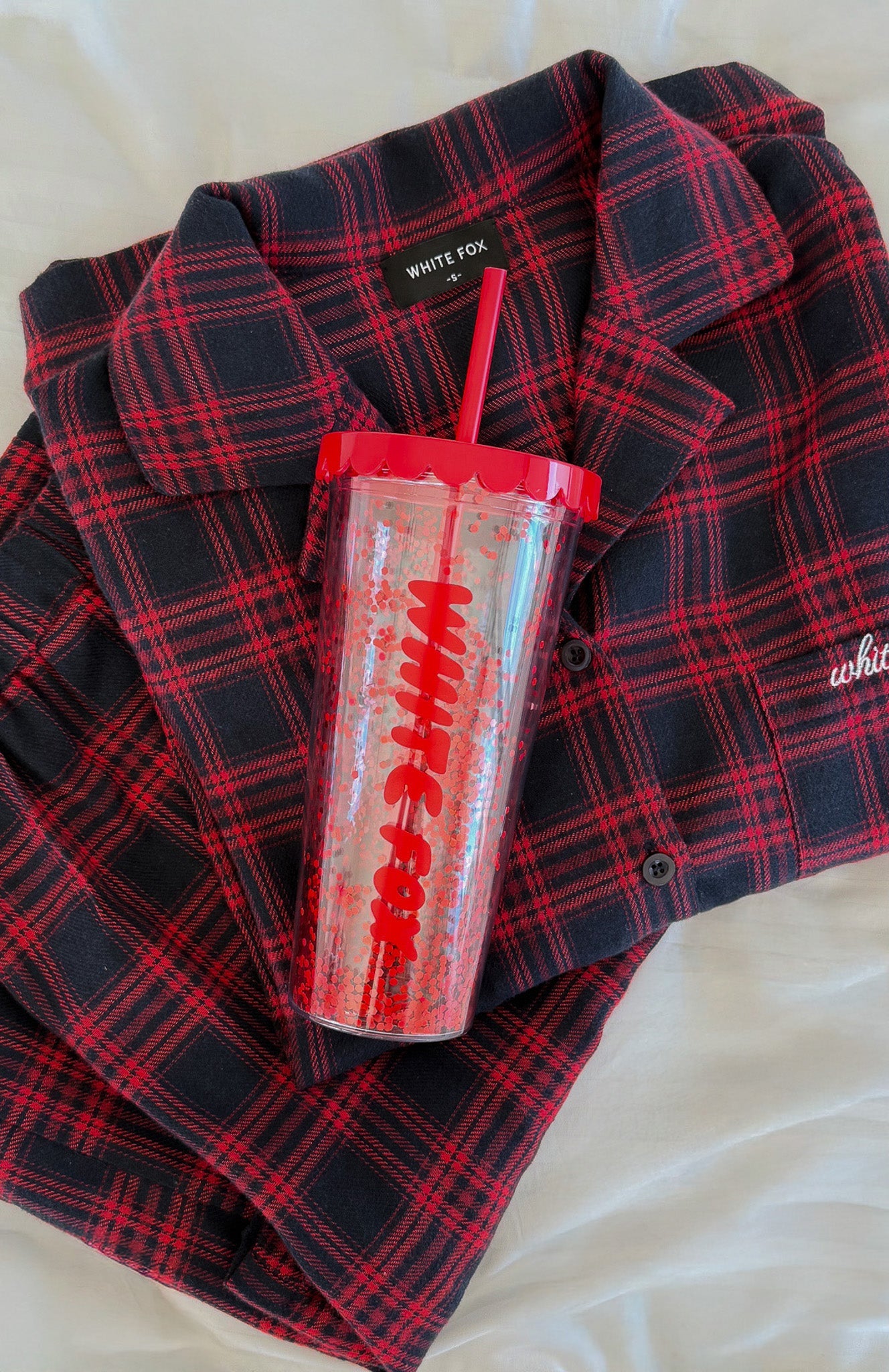 Kylen Tumbler 700ml Red Glitter