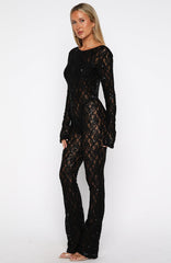 Major Attitude Lace Jumpsuit Black