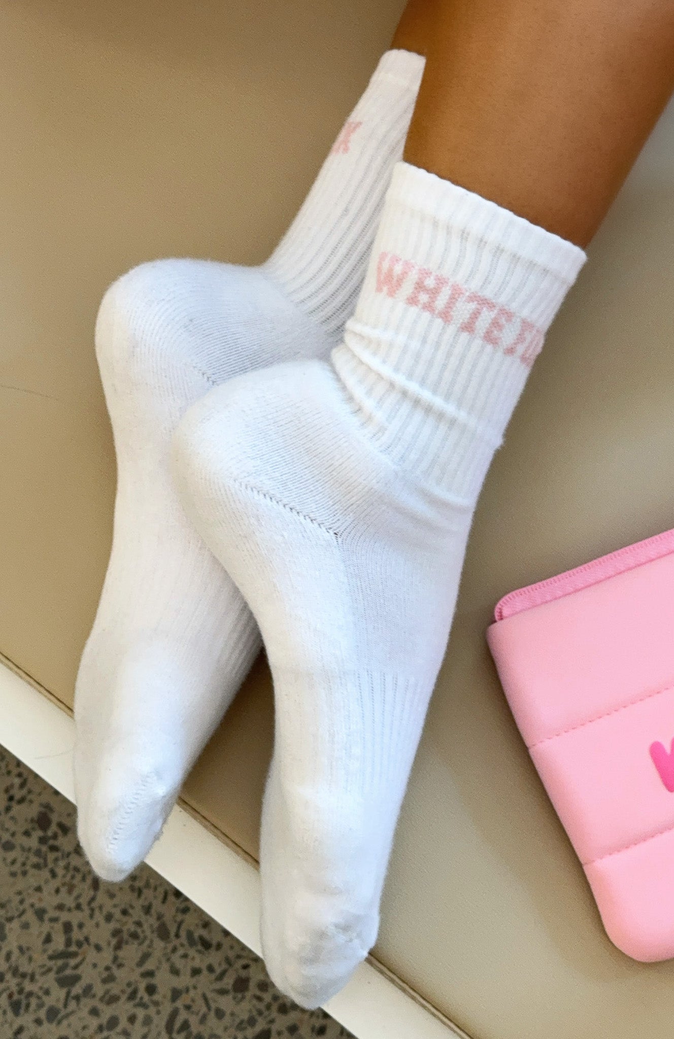 No Convincing Socks 2 Pack White/Honey/Ballet Pink
