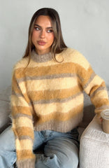 Soft Embrace Knit Sweater Honeycomb Stripe